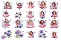 Magical Nature Playful Fairy and Flowers clipart Product Image 2