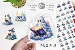 Magical Spellbook Ghost Sticker Product Image 1