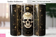 Celestial Tumbler Sublimation|Magic Glitter Skull Tumbler Product Image 1