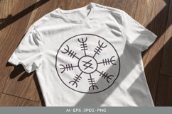 Helm of Awe in Circle Frame, Norse Sublimation Design Product Image 1