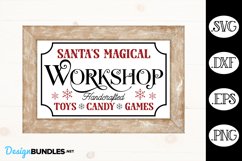 Santa's Magical Workshop Sign SVG | Christmas Sign SVG Product Image 1