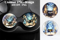 Magic car coaster sublimation | Mystical coaster PNG Product Image 1