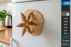 Magnet Kitchen Note Holder Laser Cut | DIY Fridge magnet SVG Product Image 1