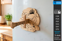 Magnet Kitchen Note Holder Laser Cut | DIY Fridge magnet SVG Product Image 1