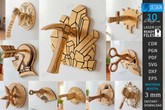 Magnet Note Holders Laser Cut Bundle | DIY Fridge Magnet SVG Product Image 1