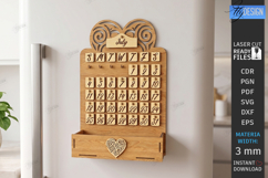 Magnet Perpetual Fridge Calendar Laser Cut Bundle | CNC File Product Image 5