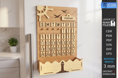 Magnet Perpetual Fridge Calendar Laser Cut Bundle | CNC File Product Image 6