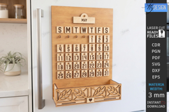 Magnet Perpetual Fridge Calendar Laser Cut Bundle | CNC File Product Image 11