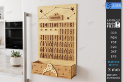 Magnet Perpetual Fridge Calendar Laser Cut Bundle | CNC File Product Image 12