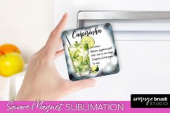 Magnet PNG Sublimation - Cocktail Recipe Fridge Magnet