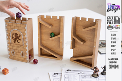 RPG Magnet Dice Tower Laser Cut Bundle | Dragon and Castle Product Image 3