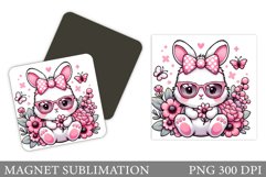 Cute Bunny Magnet. Spring Bunny Magnet Design Product Image 1