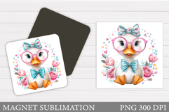 Cute Goose Sublimation. Cute Goose Magnet Design Product Image 1