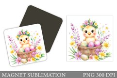 Easter Chick Magnet Design. Chick Easter Magnet Sublimation Product Image 1