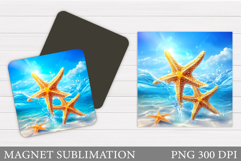 Starfish Magnet Design. Starfish Sublimation Product Image 1