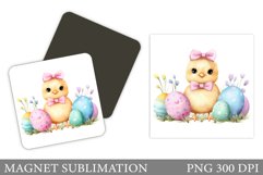 Easter Chick Magnet Design. Chick Easter Magnet Sublimation Product Image 1