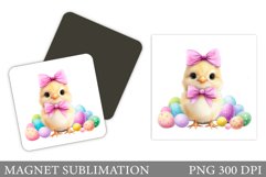 Easter Chick Magnet Design. Chick Easter Magnet Sublimation Product Image 1