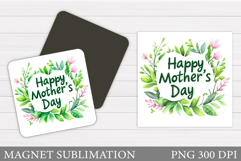 Mother's Day Magnet Design. Floral Magnet Sublimation Product Image 1
