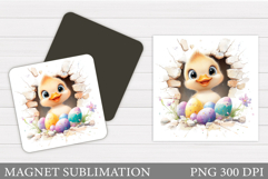 Easter Duck Magnet Design. Easter Magnet Sublimation Product Image 1