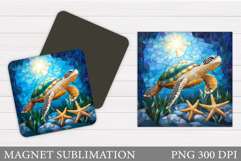 Turtle Magnet Design. Turtle Magnet Sublimation Product Image 1