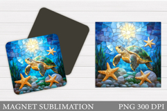 Turtle Magnet Design. Turtle Magnet Sublimation Product Image 1