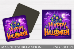Halloween Pumpkin Magnet. Halloween Magnet Sublimation Product Image 1