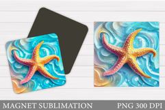 Starfish Magnet Design. Starfish Sublimation Product Image 1