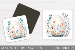 Easter Egg Magnet Sublimation. Easter Magnet Design Product Image 1