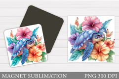 Turtle Magnet Design. Turtle Magnet Sublimation Product Image 1