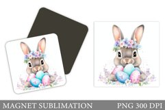 Easter Bunny Magnet Design. Easter Magnet Sublimation Product Image 1