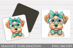 Cute Dog Magnet Design. Cute Dog Sublimation Product Image 1