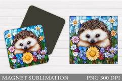 Cute Hedgehog Magnet Design. Cute Hedgehog Sublimation Product Image 1