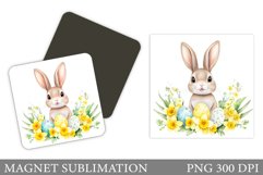 Easter Bunny Magnet Design. Easter Magnet Sublimation Product Image 1