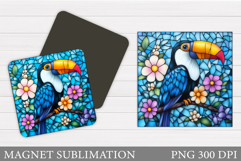 Toucan Magnet Sublimation. Cute Toucan Magnet Design Product Image 1