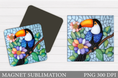 Toucan Magnet Design. Stained Glass Toucan Magnet Product Image 1