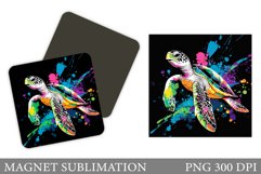 Turtle Magnet Design. Turtle Magnet Sublimation Product Image 1