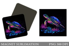 Turtle Magnet Design. Turtle Magnet Sublimation Product Image 1