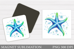 Starfish Magnet Design. Starfish Sublimation Product Image 1
