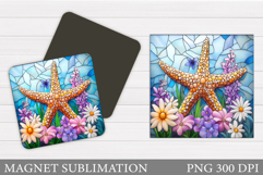 Starfish Magnet Design. Sea Magnet Sublimation Product Image 1