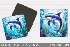 Dolphin Magnet Sublimation. Dolphin Sublimation Product Image 1