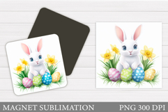 Easter Bunny Magnet Design. Easter Magnet Sublimation Product Image 1