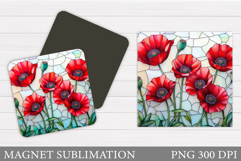 Flowers Magnet Sublimation. Floral Magnet Design Product Image 1