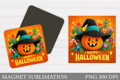 Halloween Pumpkin Magnet. Halloween Magnet Design Product Image 1
