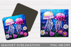 Jellyfish Magnet Sublimation. Jellyfish Sublimation Product Image 1