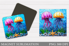 Jellyfish Magnet Sublimation. Jellyfish Sublimation Product Image 1