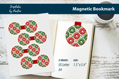 Christmas Donut Magnetic Bookmark Printable, Print and Cut Product Image 1