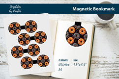 Halloween Donut Magnetic Bookmark Printable, Print and Cut Product Image 1