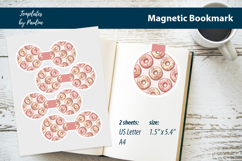Wedding Donut Magnetic Bookmark Printable, Print and Cut Product Image 1