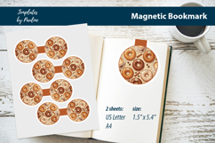 Donut &amp; Coffee Magnetic Bookmark for Journaling and Reading Product Image 1