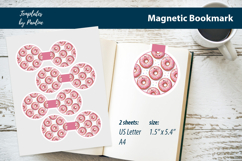 Kawaii Donut Magnetic Bookmark Journaling and Reading Product Image 1